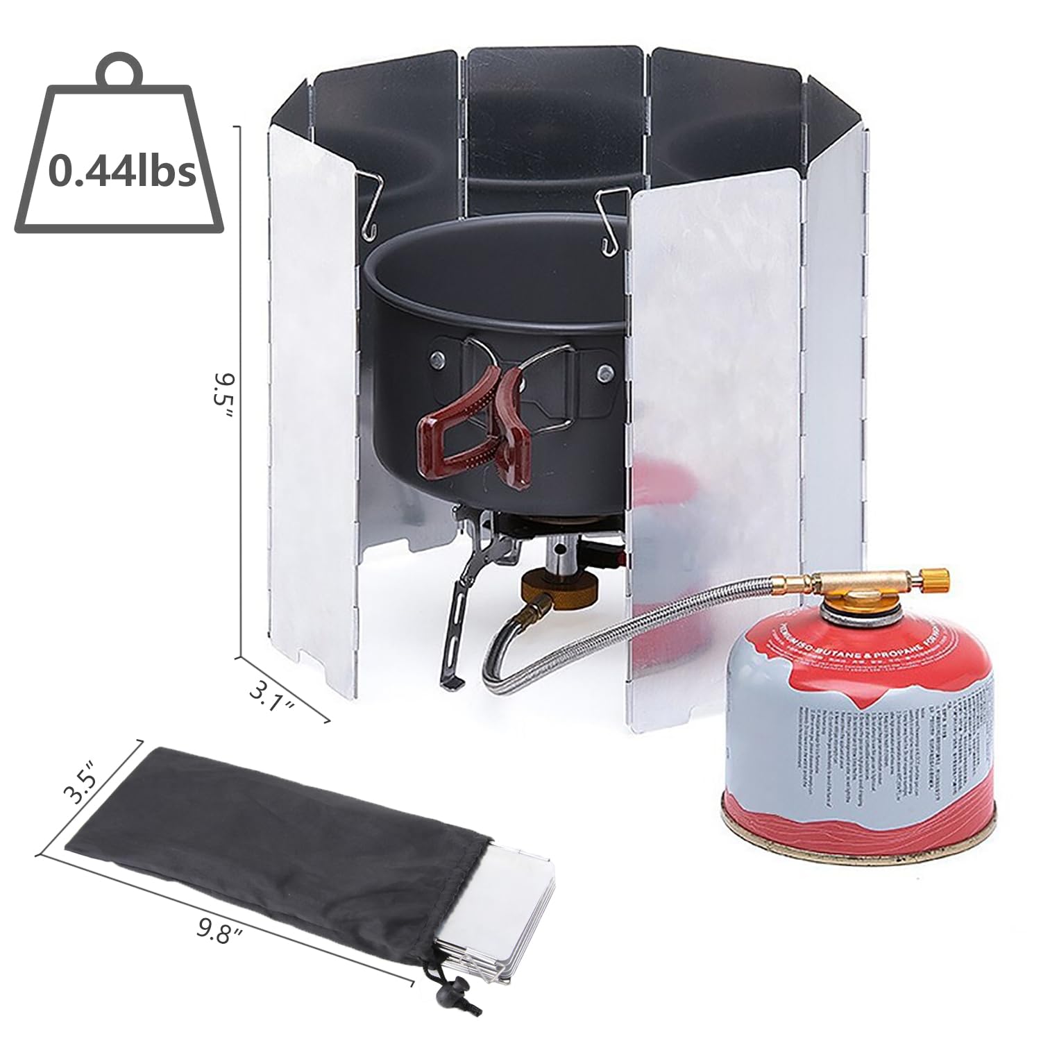 Amazon.com: Outdoor Stove Windscreen Ultra light Aluminum foldable